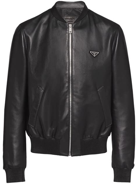 prada bomber jacket leather mens white|prada bomber jacket men.